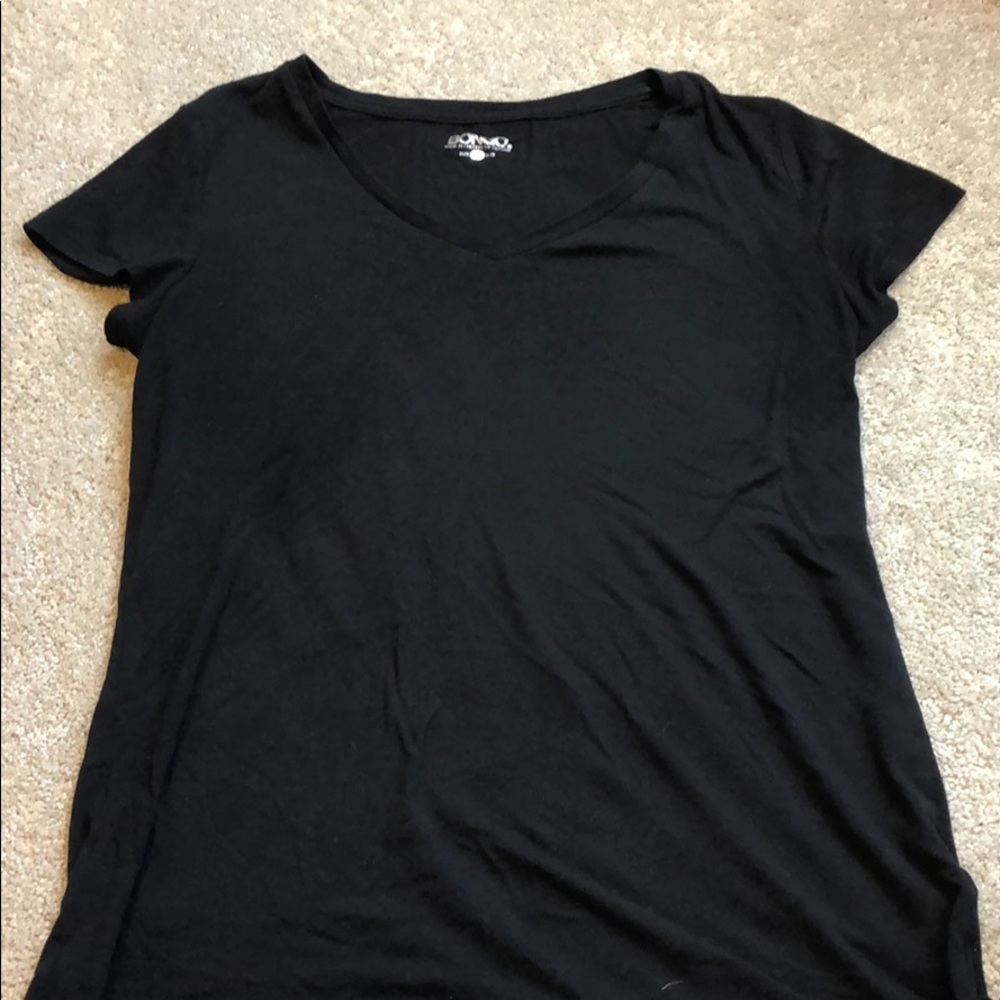 Black Size Large Bongo V-neck Tee